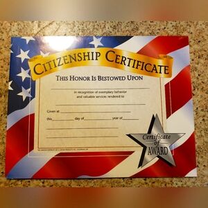 Citizenship Certificate Award for Exemplary Behavior & Valuable Service- 30 pack
